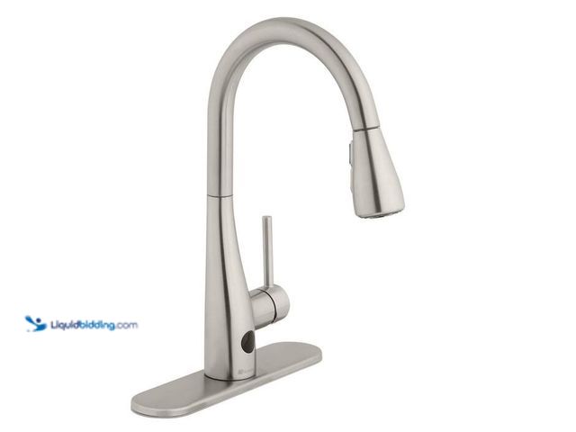 Lot 49-1548599 - Glacier Bay Nottely Touchless Single Handle Pull-Down Sprayer Kitchen Faucet in Stainless Steel. Mod...