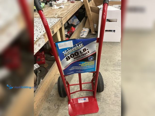 Lot 49-5485258 - Milwaukee 800-lb Capacity 2 -Wheel Red Steel Standard hand truck. Model #70121. New