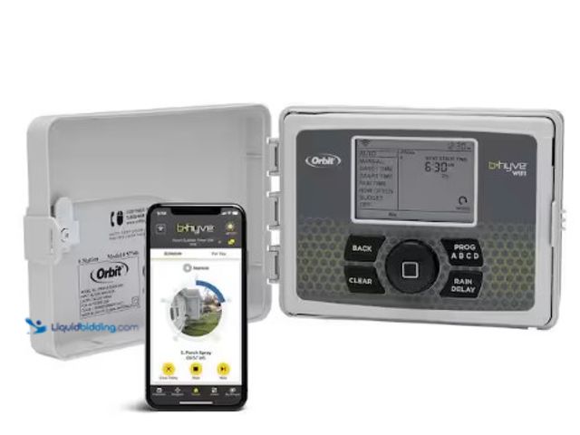 Lot 49-3631369 - Orbit B-hyve 12-Zone Indoor/Outdoor Smart Sprinkler Controller, Works with Amazon Alexa, Model: 5795...