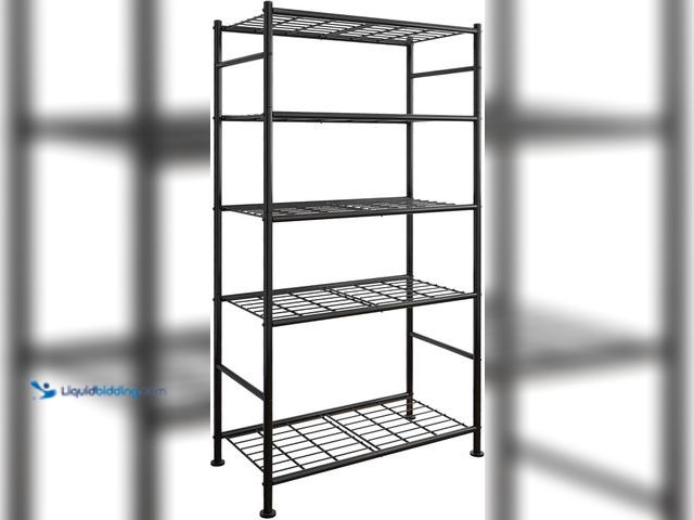 Lot 49-5463372 - Storage Shelves - 5 Tier Shelf Organizer, Heavy Duty Garage Shelving Unit with Leveling Feet, Stable...