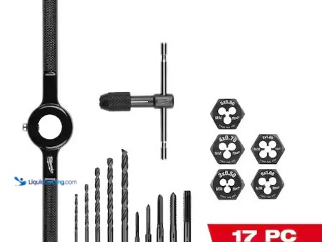 Lot 49-3618597 - Milwaukee Metric Tap and Die Set (17-Piece), Model # 49-22-5601, Unused.   Ref#BIN0702