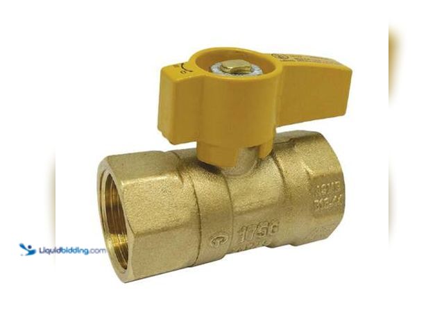 Lot 49-5554259 - QTY:2 Proline 3/4 in. Brass FPT 2-Piece Gas Valve (4-Pack) Model # 110-224J4 Unused