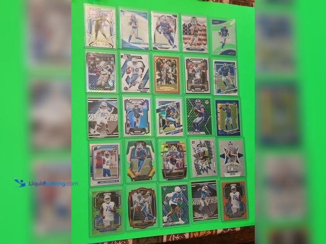 Lot 49-1913855 - 25- COLLECTIBLE DETROIT LIONS NFL FOOTBALL CARDS. VARIOUS BRANDS AND YEARS PRODUCED. INCLUDES INSERT...