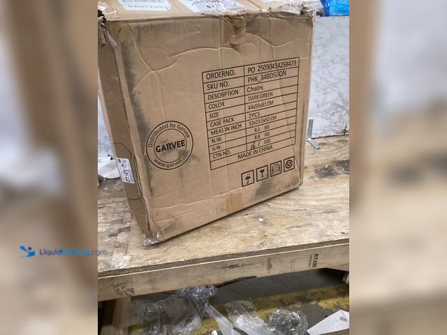 Lot 49-3531810 - Set of 2 Garvee Dark Green Dining Chairs with Backrests. Unused