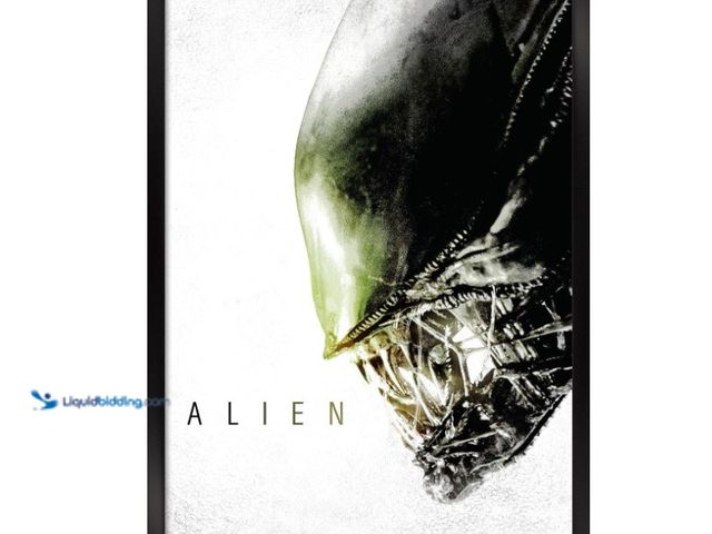 Lot 49-1556624 - Trends International Alien - Profile Wall Poster, 34L x 22.4W, Black Framed Version Model #B0F1GDFLJ...