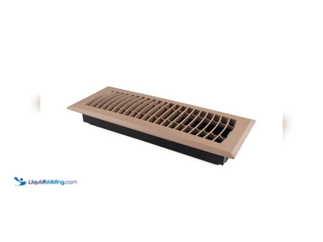 Lot 49-3613885 - (4-Pack) Everbilt 4"x12" Plastic 1-Way Floor Registers, Brown, Unused (Model # E160MBP04X12)  Ref#PA...