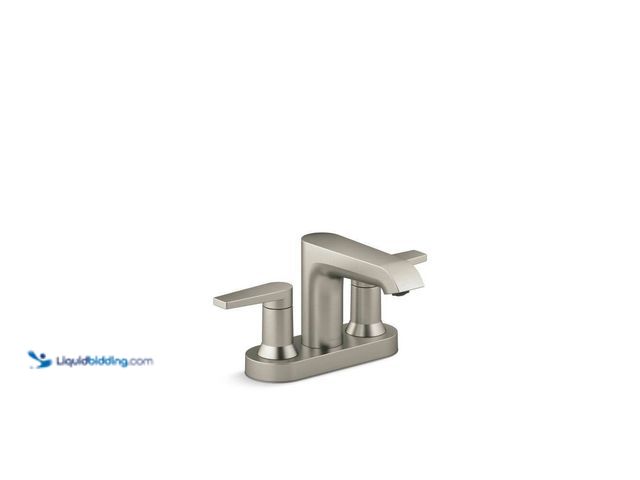 Lot 49-5512730 - KOHLER Hint 4 in. Centerset Double Handle Bathroon Sink Faucet In Vibrant Brushed Nickel. Model # 37...