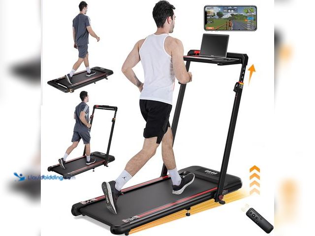 Lot 49-5409808 - Walking Pad Treadmill, 3.0HP Under Desk Treadmills with Handle Bar and Incline, 300lbs Capacity with...