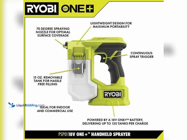 Lot 49-3616680 - RYOBI ONE+ 18V Cordless Handheld Sprayer (Tool Only) - Unused , does not include battery and charger...