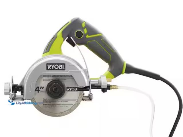 Lot 49-3470847 - RYOBI 12 -Amps 4 in. Blade Corded Wet Tile Saw, Model # TC401, Used, Tested works.  Ref#SB1029