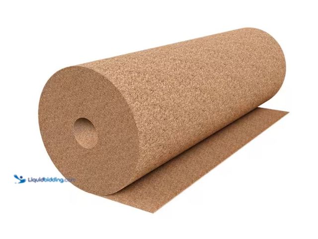 Lot 49-1632121 - APPROX. (200) SQ FT of QEP 4 ft. Wide x 50 ft. Long x 6mm Thick Natural Cork Sound Dampening Underla...