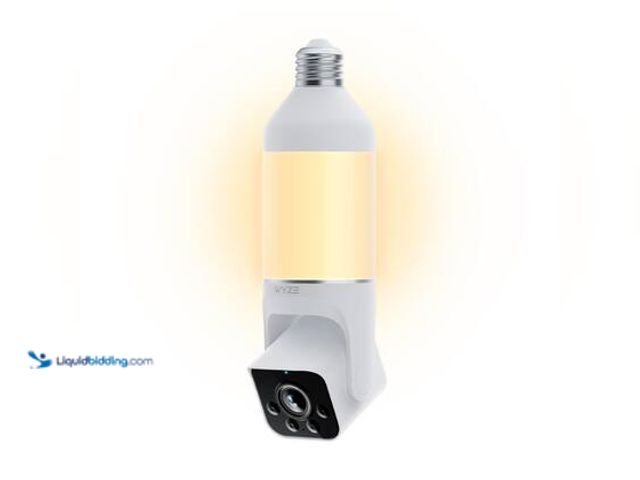 Lot 49-3563948 - Wyze Bulb Cam Plug-In, 2K Wireless HD Security Camera Outdoor Indoor Full Color Day and Night, Dimma...