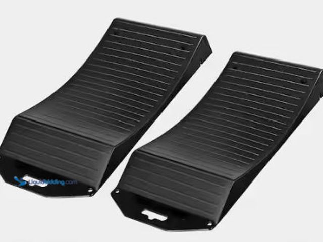 Lot 49-1549211 - Big Red 4-Piece Car Lift Ramps with Anti Mat Design, Black, Model # AGT18PLR, Unused, 4 ramps.  Ref#...