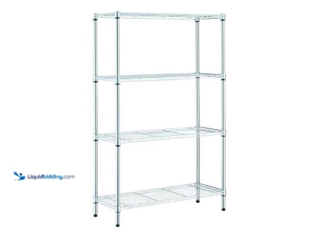 Lot 49-2021910 - HDX 4-Tier Steel Wire Shelving Unit in Chrome (36 in. W x 54 in. H x 14 in. D). Model # 31436PS-1. M...