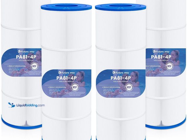 Lot 49-5544233 - Future Way 4-Pack C3030 Pool Filter Cartridges Replacement for Hayward Swim Clear C580E, C3030, C302...