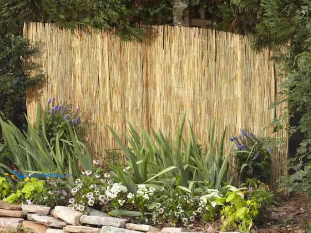 Lot 49-1574775 - Lot of (2) Vigoro 4 ft. H x 8 ft. W Natural Peeled and Polished Reed Fencing, Sustainable and made f...