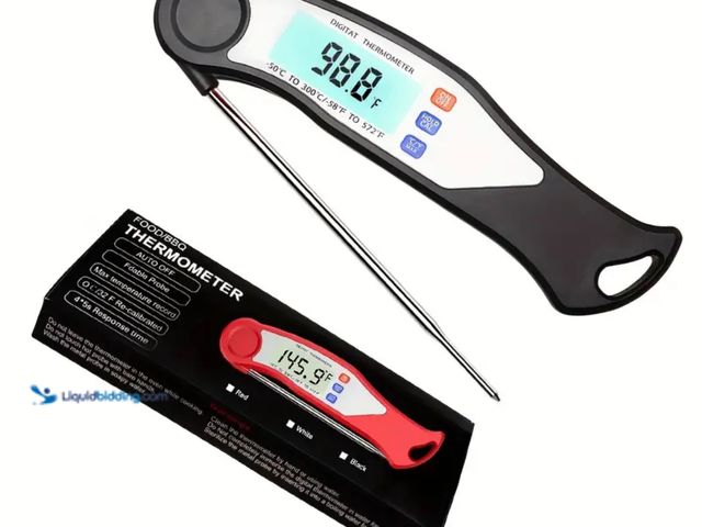 Lot 49-1816667 - 2 pcs Meat Thermometer Digital, Instant Read Meat Thermometer For Grill And Cooking. Brand new