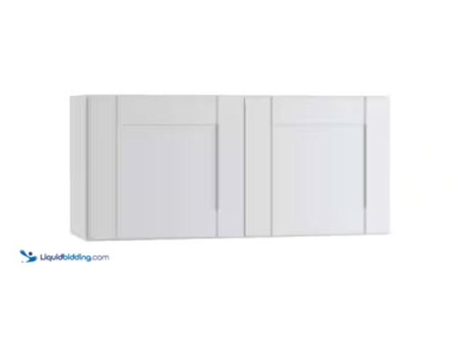 Lot 49-1625340 - MILL'S PRIDE Richmond Verona White Plywood Shaker Ready to Assemble Wall Kitchen Laundry Cabinet Sof...
