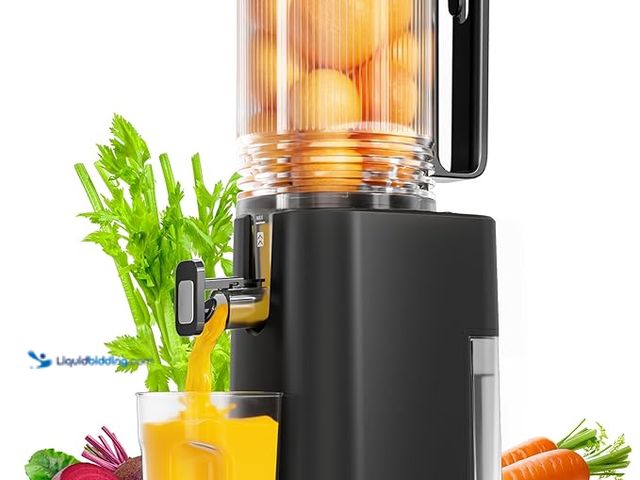 Lot 49-3472706 - Cold Press Juicer, 5.5inch Wide Feed Chute Juicer Machine, Slow Masticating Juicer for Whole Vegetab...