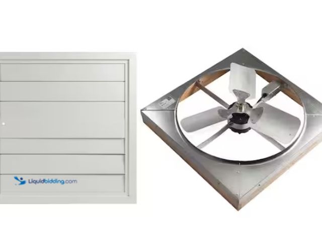 Lot 49-1550389 - Master Flow 4500 CFM 24 in. Direct Drive Whole House Fan with Shutter, Model # WHFS24M, New, Factory...