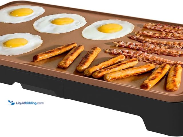 Lot 49-3564430 - bella XL Electric Ceramic Titanium Griddle, Make 15 Eggs At Once, Healthy-Eco Non-stick Coating, Has...