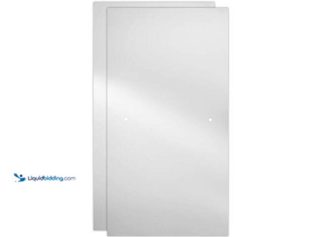 Lot 49-5541949 - Delta 29-3/4 in. x 55-1/2 in. x 1/4 in. (6mm) Frameless Sliding Bathtub Door Glass Panels in Frosted...