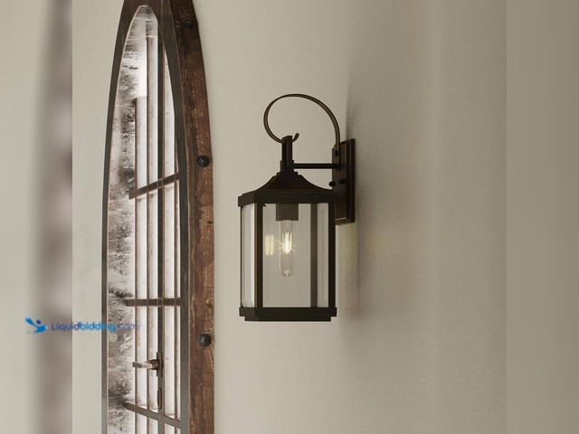 Lot 49-3564035 - Gibbes Street Collection 1-Light Antique Bronze Clear Beveled Glass New Traditional Outdoor Small Wa...