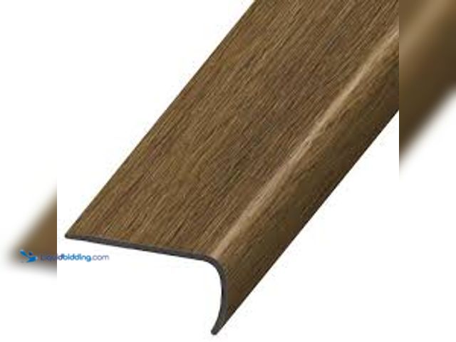 Lot 49-5488423 - QTY 9 - DuraDecor Modern Maven Guesthouse Brown 1 in. T x 2 in. W x 94 in. L Stair Nose Molding. Mod...