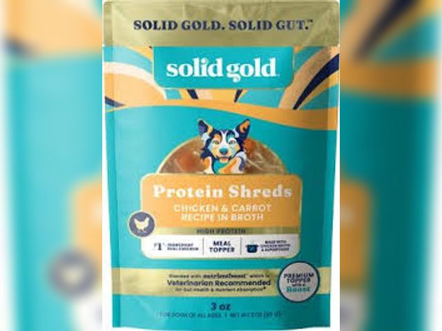 Lot 49-3538818 - QTY - 24 Solid Gold, Protein Shreds Meal Topper, For Dogs, All Ages, Chicken and Carrot, 3 oz (85 g)...