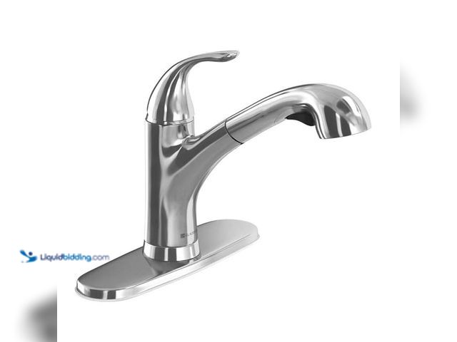 Lot 49-1517282 - Glacier Bay Market Single-Handle Pull-Out Sprayer Kitchen Faucet in Polished Chrome. Model# HD67737-...