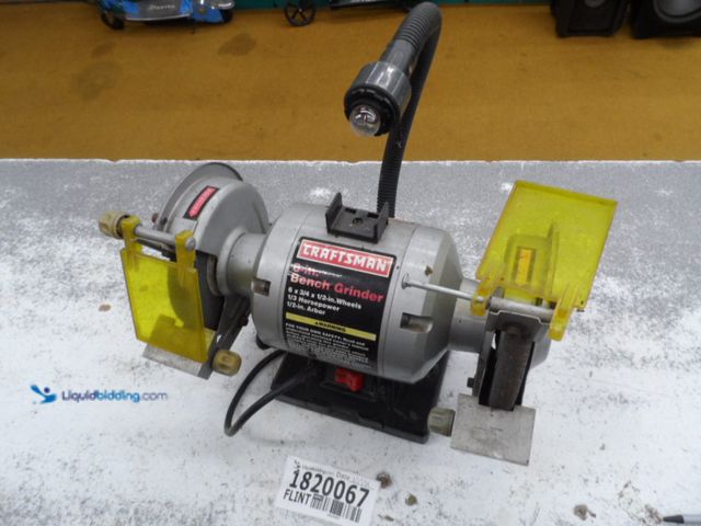 Lot 49-1820067 - 1 Craftsman 319.211260 Electric Powered Bench Grinder Craftsman 6" Bench Grinder Used In Fair Condit...