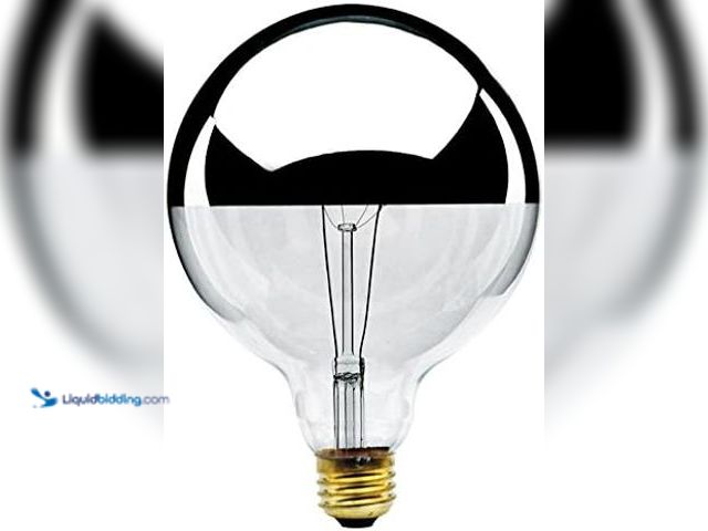 Lot 49-3527319 - Bulbrite 712356 60G40HM 60-watt Incandescent Half Chrome G40 Globe#44; Medium Base - Pack Of 4