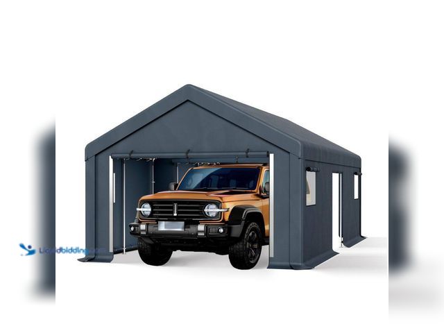 Lot 49-5508915 - PHI VILLA
13 ft. x 24 ft. x 9.6 ft. Heavy-Duty Portable Garage with Galvanized Frame Removable Door...