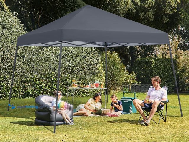 Lot 49-2026326 - MASTERCANOPY Portable Pop Up Canopy Tent with Large Base (10x10,Dark Gray). Model #B08CKCV3C4. MSRP:...