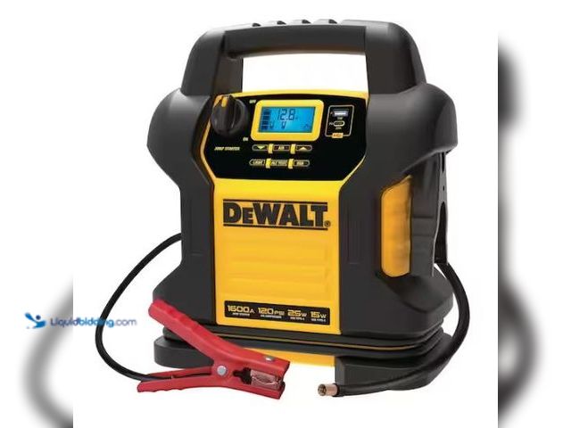 Lot 49-3473118 - DEWALT 1600 Peak Amp Jump Starter with Digital Compressor and USB Power Bank, Model # DXAEJ14, Sligh...