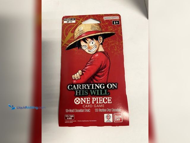Lot 49-910586 - One Piece Card Game – Carrying On His Will (OP-13) English Booster Pack – Sealed

Factory-sealed O...