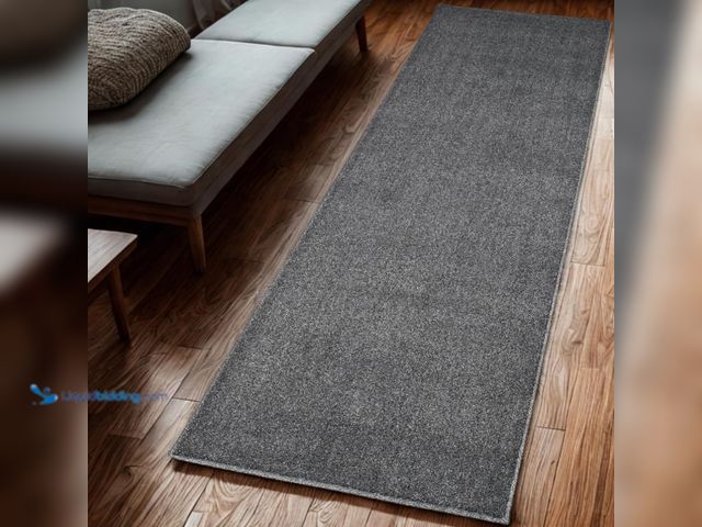 Lot 49-1516856 - 8ft x31in Wide Runner Rug for Hallway | Grey Blend | Non-Slip Rubber Backed | Machine Washable Easy-...