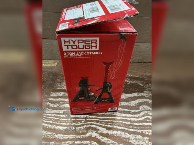 Lot 49-5559174 - Hyper Tough 2 Ton Steel Jack Stands with Safety Pin, Lifting Range 11-1/4" to 16-1/2". Unused