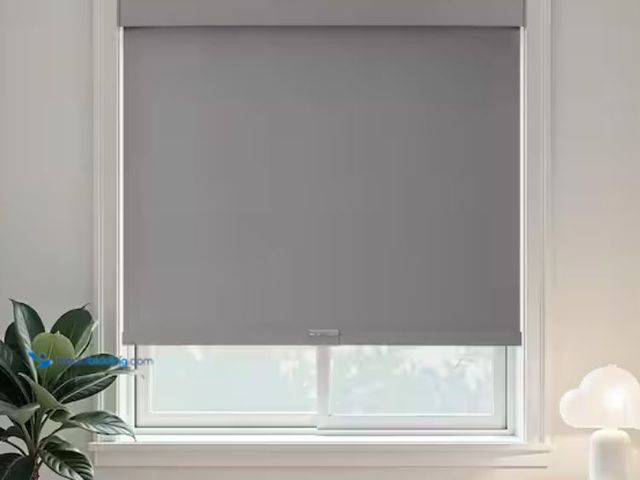 Lot 49-2026029 - Aosky Blackout Cordless Roller Shades, Cordless, Thermal Insulated, Polyester, UV Protection, Gray, ...