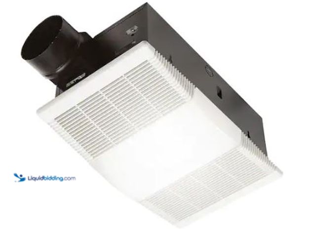 Lot 49-1549451 - Broan-NuTone 80 CFM Ceiling Bathroom Exhaust Fan with Light and 1300-Watt Heater, Model # 765H80L, S...