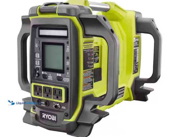 Lot 49-1624645 - RYOBI 40V 1800-Watt Portable Battery Inverter Power Station and 4-Port Charger (Tool Only) Model # R...