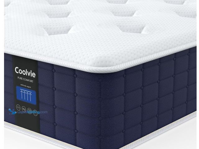 Lot 49-1516398 - Coolvie Twin Mattress, 10 Inch Twin Size Hybrid Mattress, Individual Pocket Springs with Memory Foam...