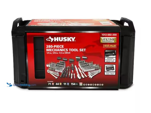 Lot 49-1575764 - Husky Mechanics Tool Set (280-Piece), Model # H280MTS, Unused  Ref#AHDSB0205