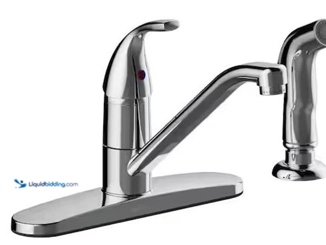 Lot 49-5490036 - Anchor Point Single-Handle Standard Kitchen Faucet With Side Spray in Chrome Internet # 325353933
M...