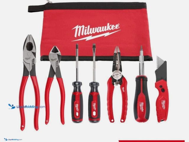 Lot 49-3639290 - Milwaukee 7-Pc Electrician's Hand Tool Set, Model # 137052276505, New (Factory Sealed)  Ref#PA0925