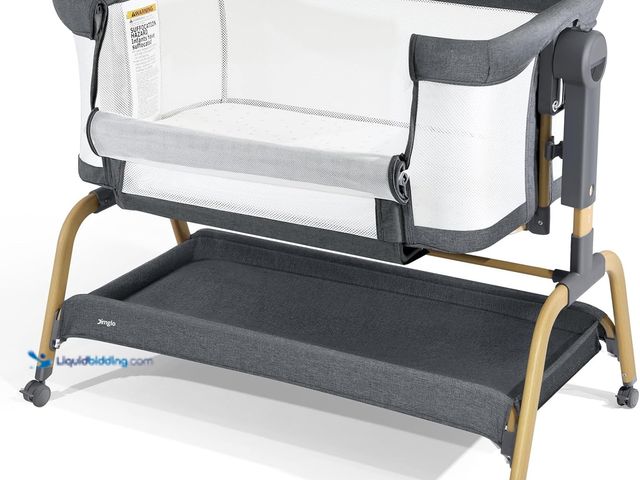 Lot 49-3513513 - 3 in 1 Baby Bassinet, Bedside Bassinet for Baby, Rocking Bassinet with Comfy Mattress and Wheels, 6 ...