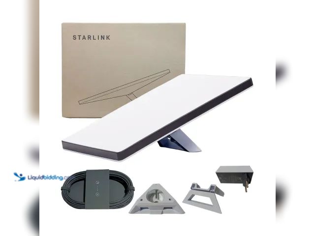 Lot 49-1624783 - STARLINK Mini Kit - 4th Gen Mini Antenna with Wi-Fi Router Model #UTA-231, Used, Has Attachments, Sc...