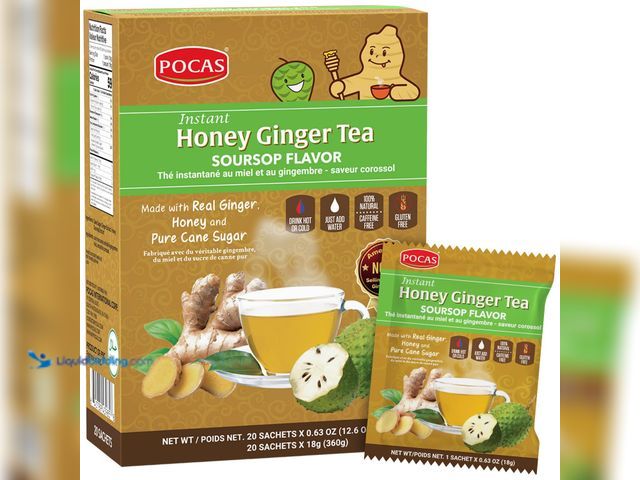 Lot 49-5410898 - Lot of 2. Pocas Honey Ginger Tea - Instant Tea Powder Packets 20 Count. [ASIN: B079NWLF4P] Unused. B...