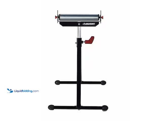 Lot 49-1576721 - Husky 23 in. to 43 in. Stationary Steel Roller Stand with Edge Guide Model # AC43C, Unused, Missing ...
