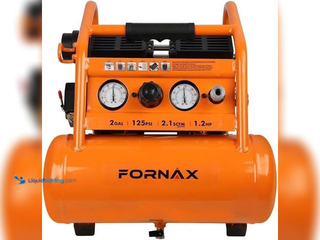Lot 49-1548425 - FORNAX Air Compressor Portable 2 Gallon, 1.2 HP 2.1 SCFM@ 90 PSI Oil Free, Max Pressure 135 PSI, 65 ...